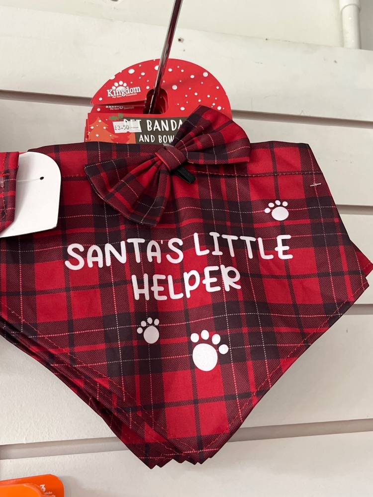 Large pet bandana and bow tie