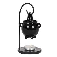 Hanging cauldron burner on metal stand