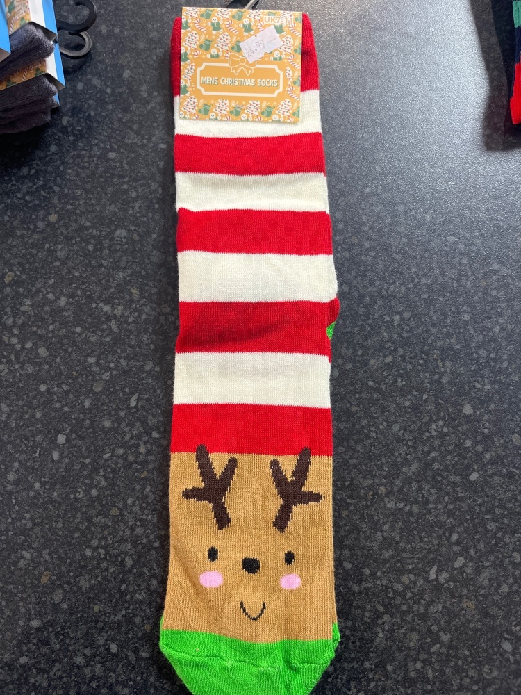 Men’s Xmas socks 7-11 reindeer