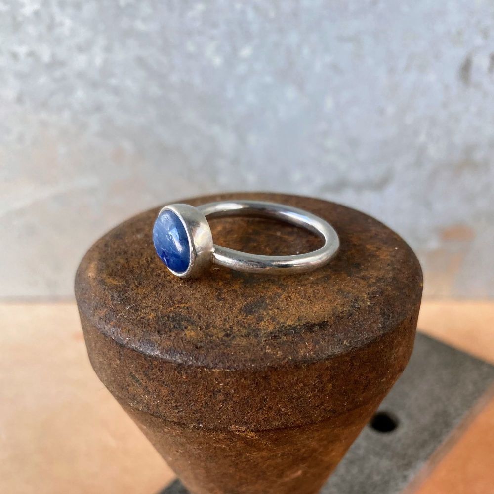 Blue  kyanite gemstone ring