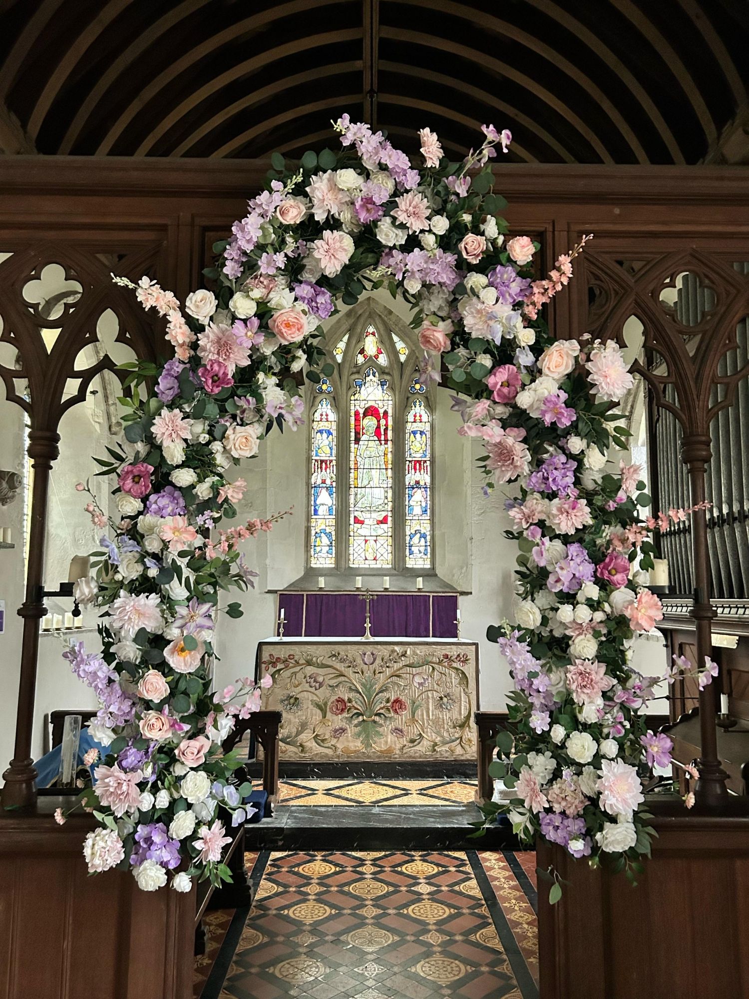 floral piece arch
