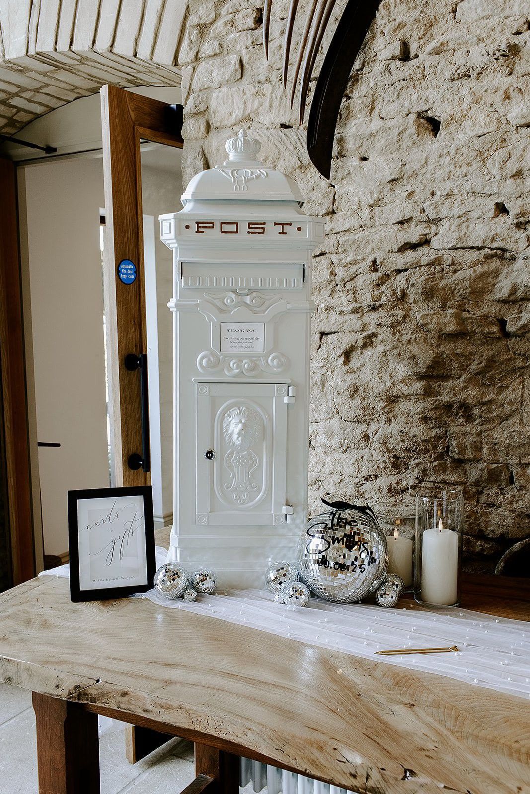 tall white postbox