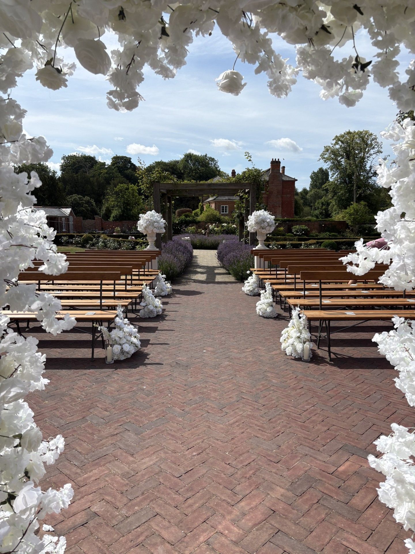 stone urns white