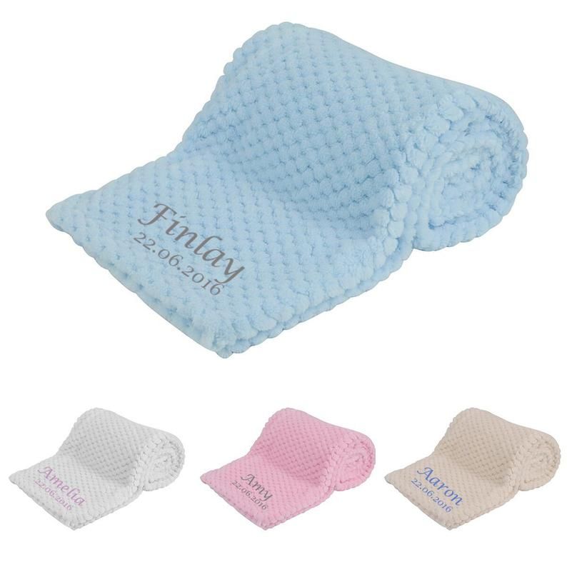 Personalised  Waffle Blanket - Various Colours