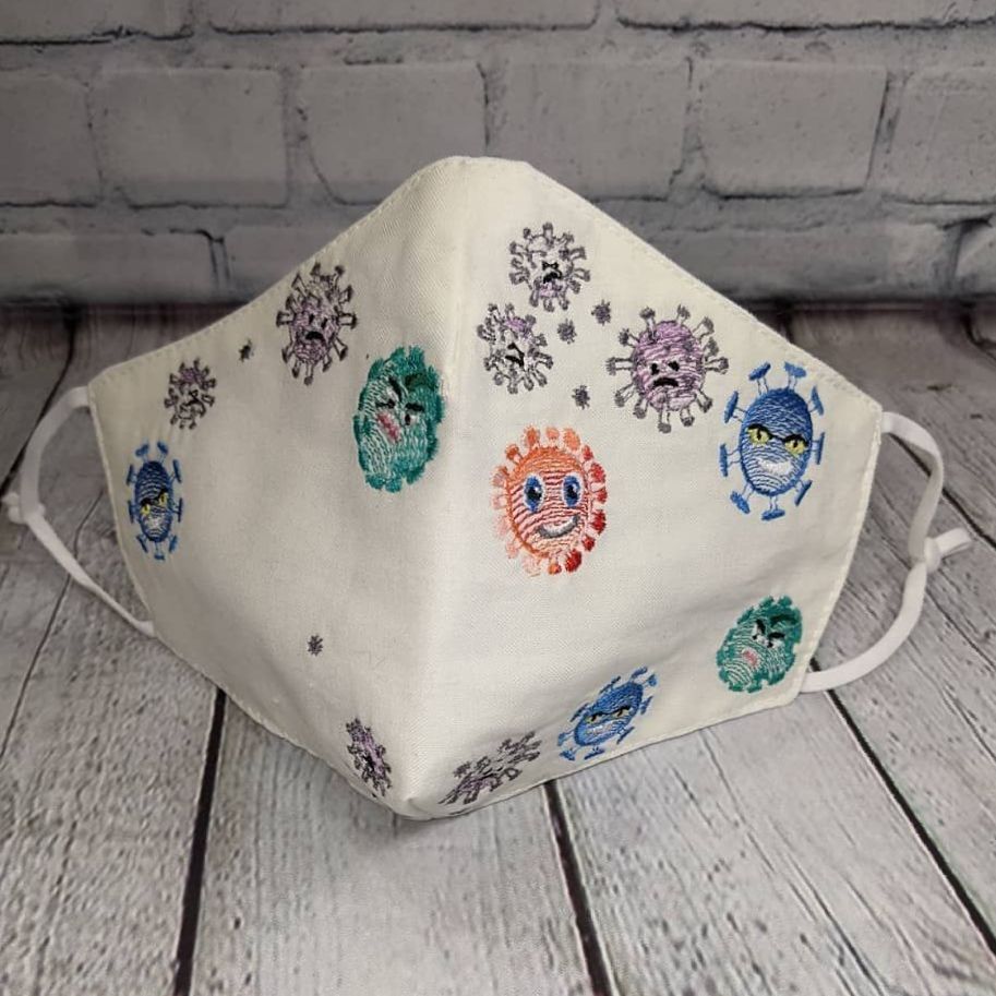 Embroidered face covering - Covid Design
