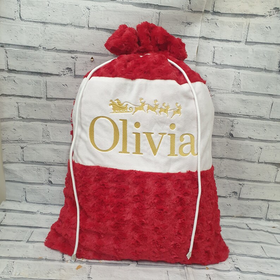 Plush Santa Sack / Red