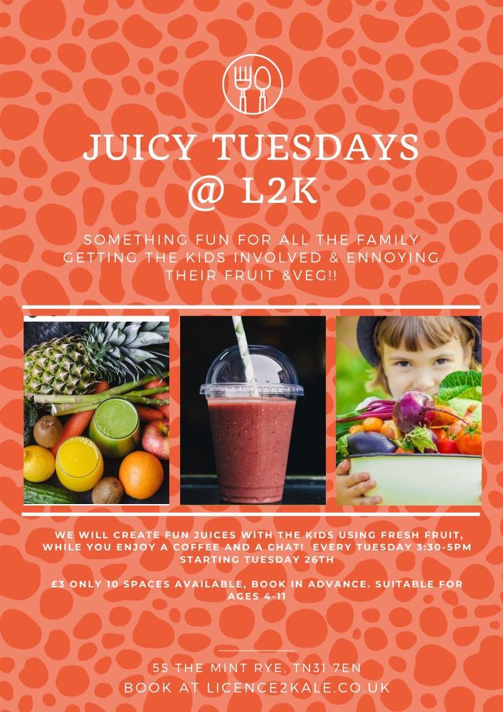 JUICY TUESDAYS (for parents and their children!)