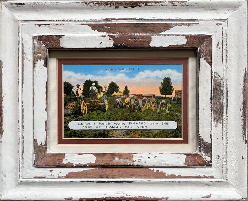 Vintage Postcard Art (A Modest Farm)