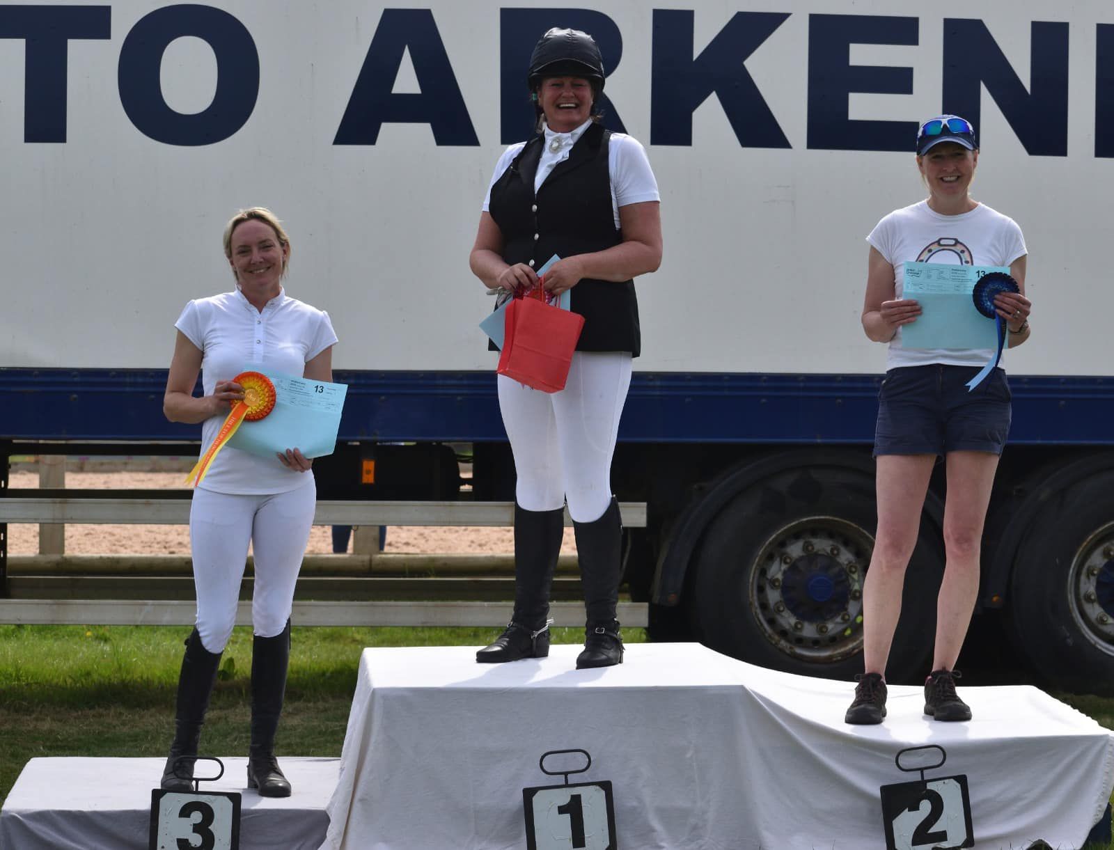 Winners from Arkenfield Dressage competition