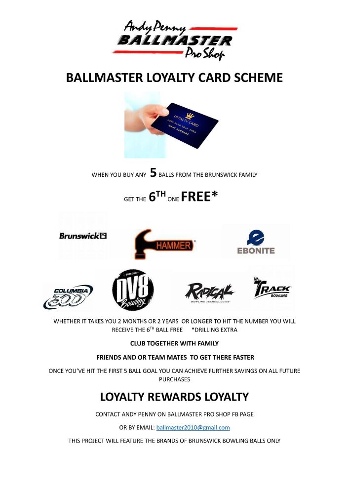 BALLMASTER LOYALTY CARD