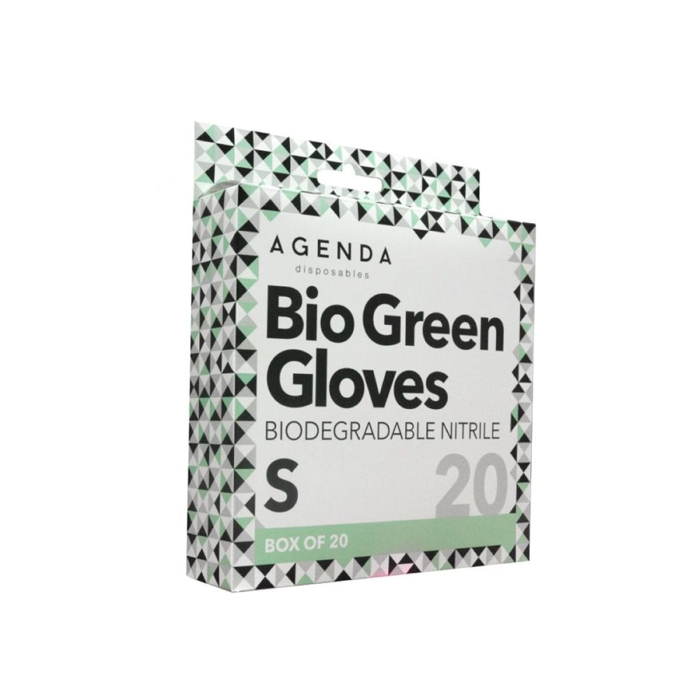 Agenda - Biogreen Biodegradable Nitrile Gloves Green (Small - 20 Pack)