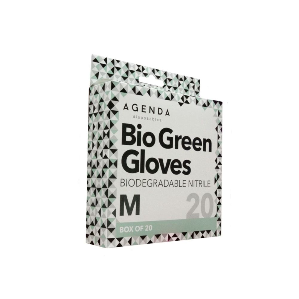 Biogreen Biodegradable Nitrile Glove (Green) 20 Pack Medium