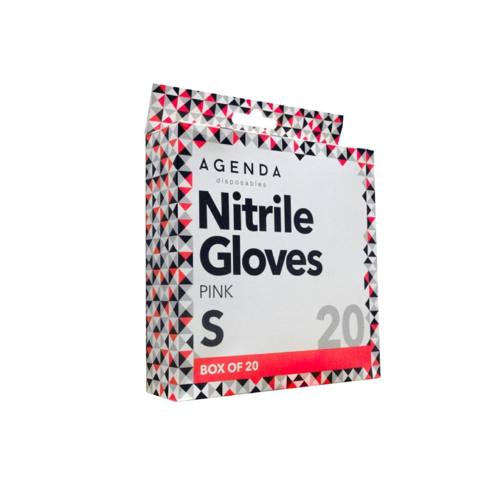 Nitrile Gloves (Pink) 20 Pack Small