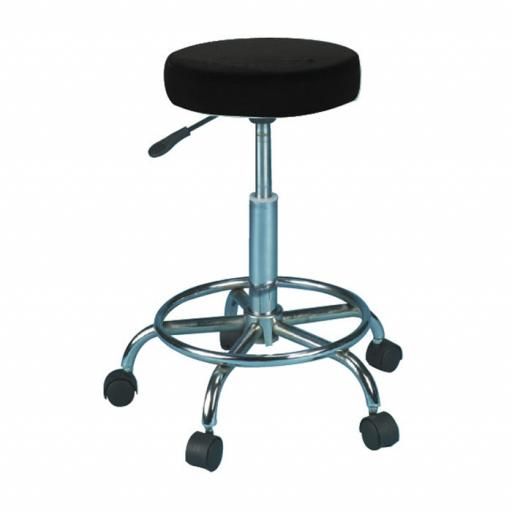 SkinMate - Black Compact Stool With Footrest