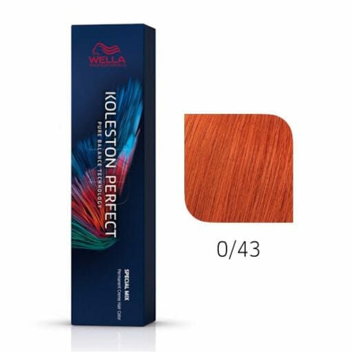 Wella Professionals Koleston Perfect Permanent Hair Colour - 0/43 Red Gold Special Mix 60ml