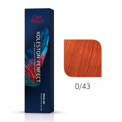 Wella Professionals Koleston Perfect Permanent Hair Colour - 0/43 Red Gold Special Mix 60ml