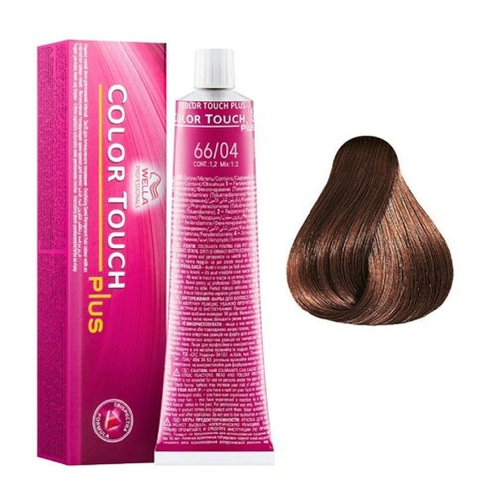 Wella Professionals Color Touch Plus Semi Permanent Hair Colour - 66/04 Intense Dark Natural Red Blonde 60ml