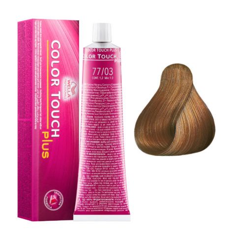 Wella Professionals Color Touch Plus Semi Permanent Hair Colour - 77/03 Medium Natural Gold Blonde 60ml