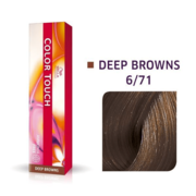 Wella Professionals Color Touch Semi Permanent Hair Colour - 6/71 Dark Brunette Ash Blonde 60ml