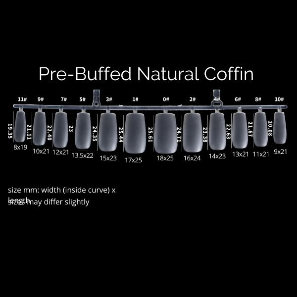 MISSU Pre-Buffed Flexi Press Natural Coffin Tips