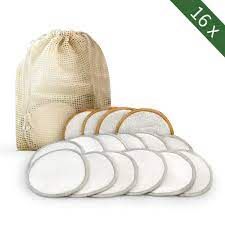 Washable Makeup Remover Pads - Bamboo & Cotton x16