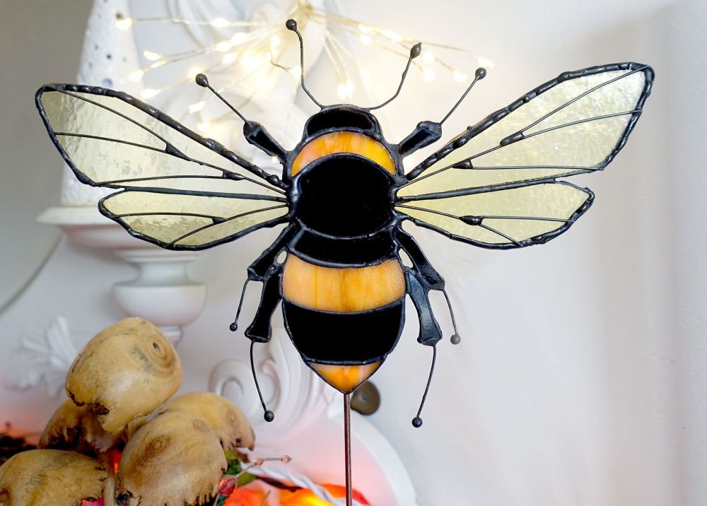 Manchester  Bee Stained Glass Ornament