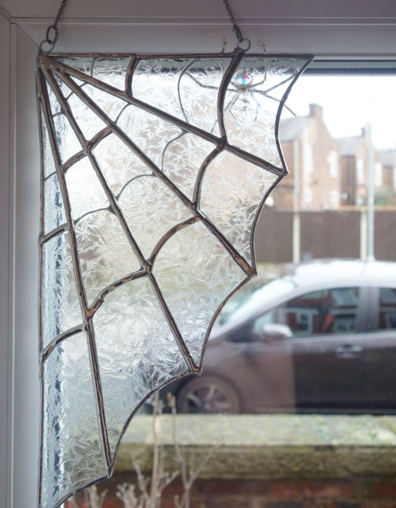Gothic Spider Web Suncatcher Window Ornament