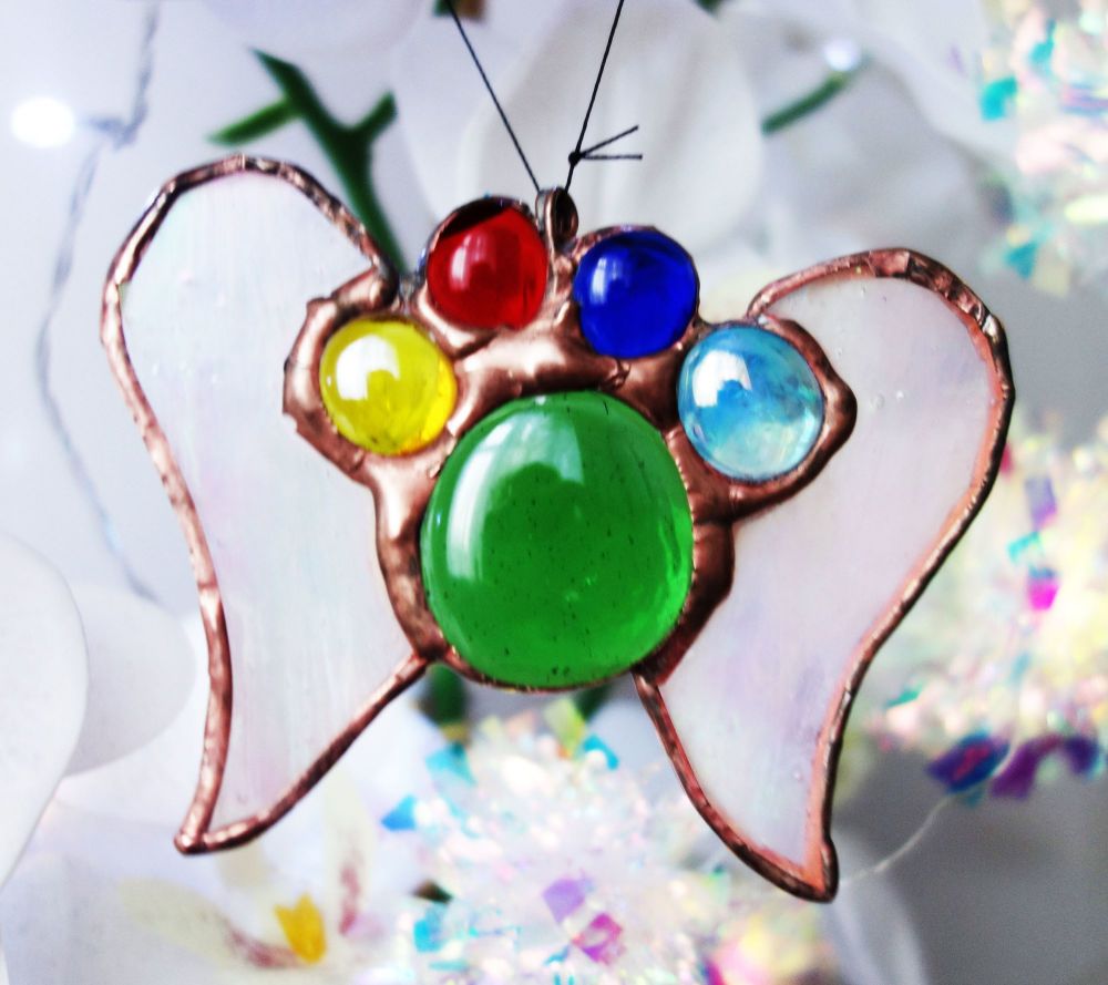 Stained Glass Pet Paw Memorial