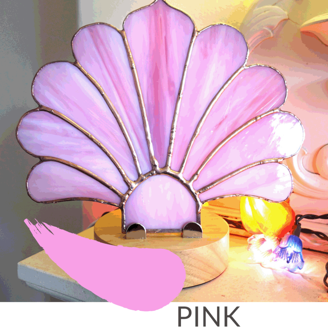 Pink Fan Lamp