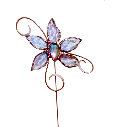 Stained Glass Diamante Plant Pot Ornaments