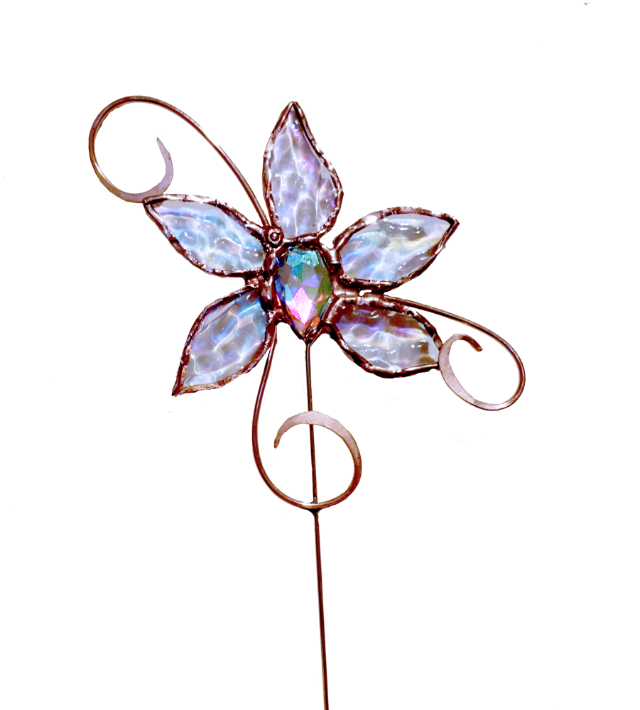 Stained Glass Diamante Plant Pot Ornaments
