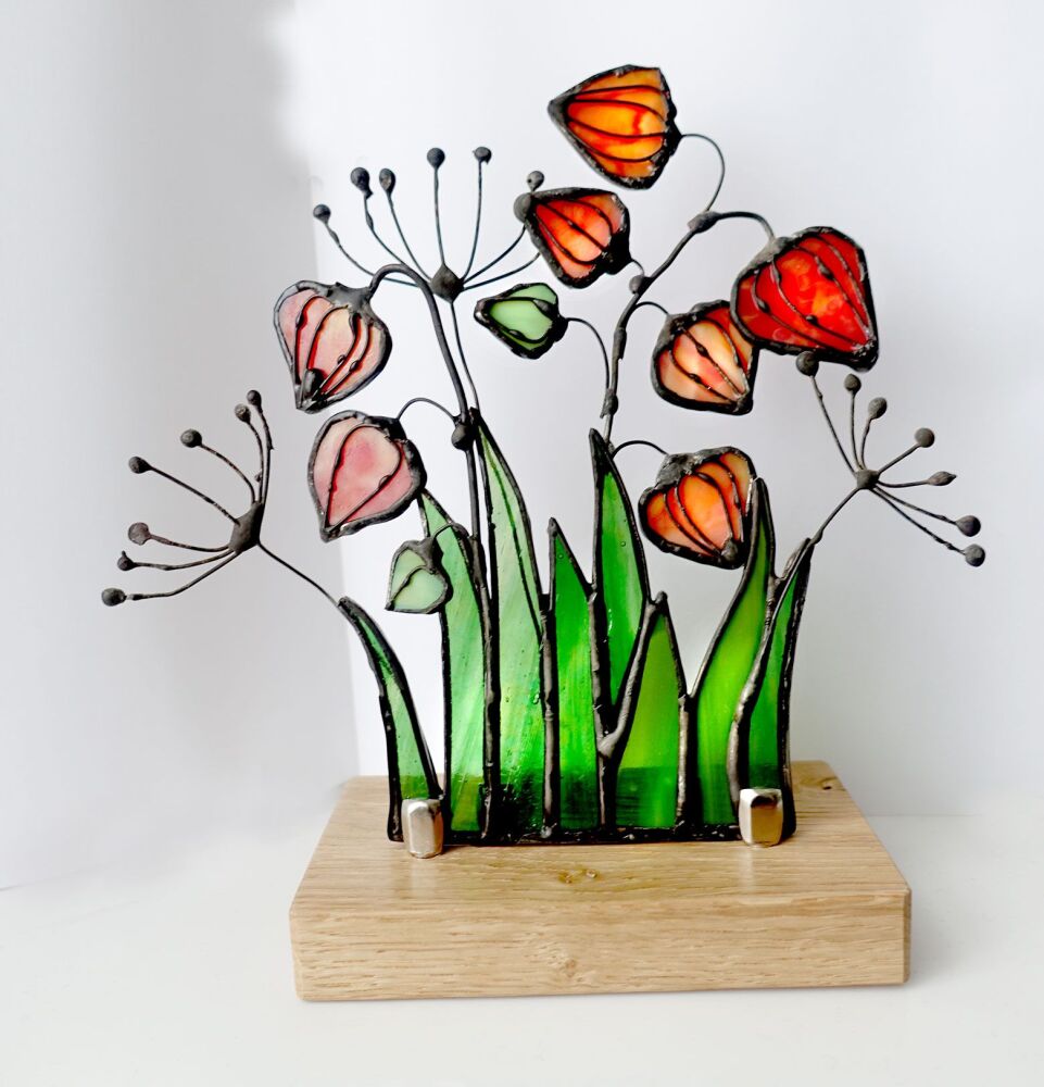 Physalis & Fennel Glass Art Ornament