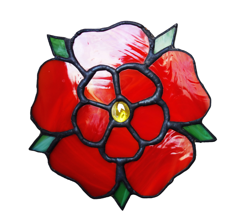 Rose of Lancashire  Stained Glass Suncatcher