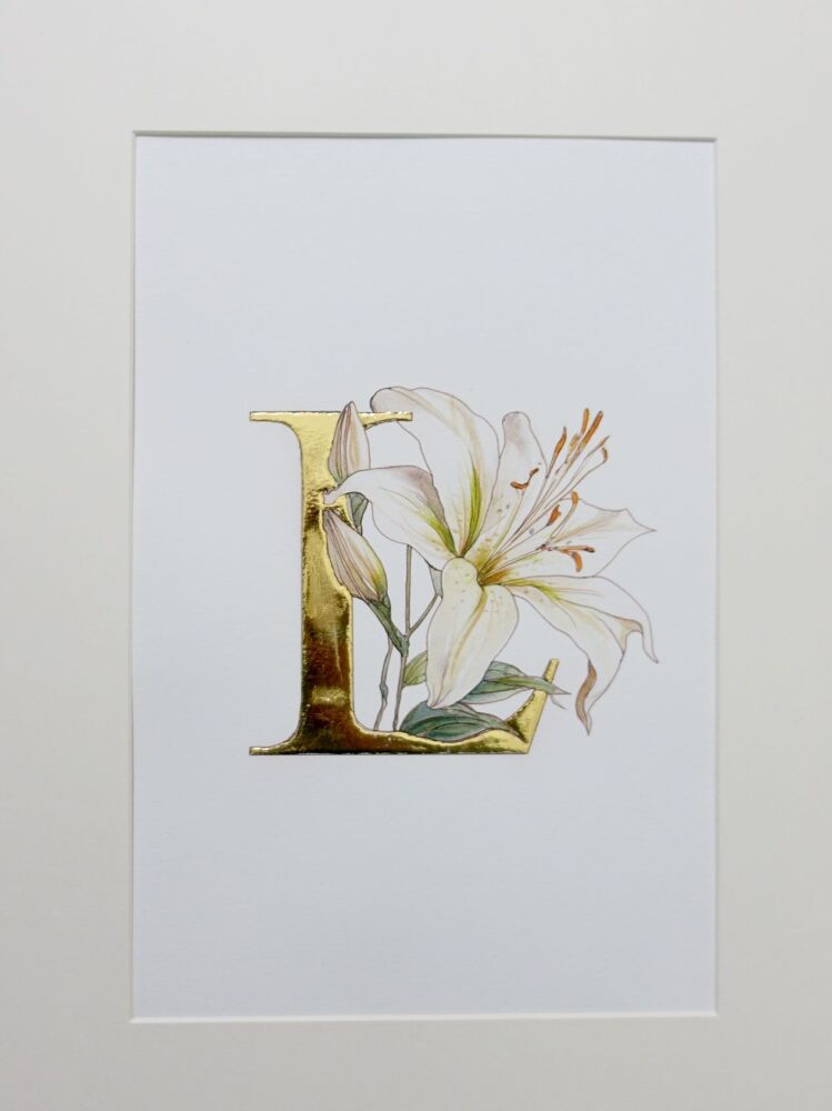 Original Watercolour Art with Pure Gold Leaf