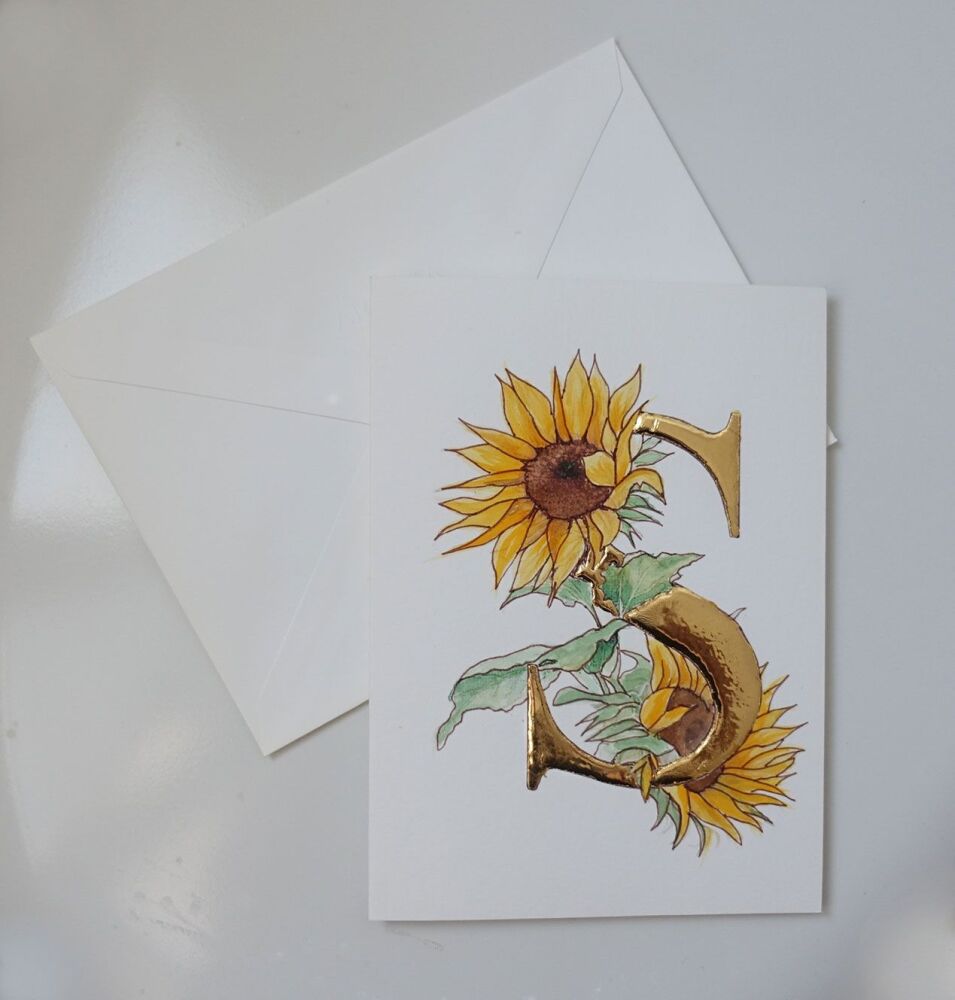 sunflower-gold-leaf-card