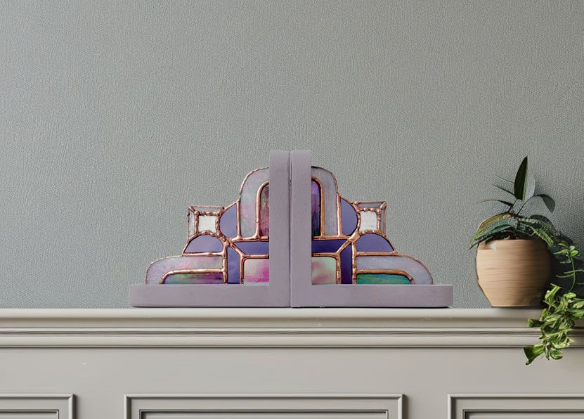 Book-Ends-Art-Deco-Stained-Glass-purpl,e99
