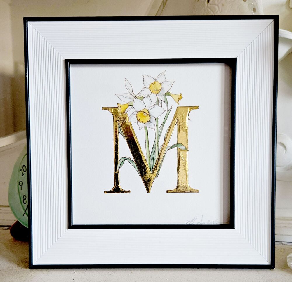 daffodils-M-gold-leaf-art
