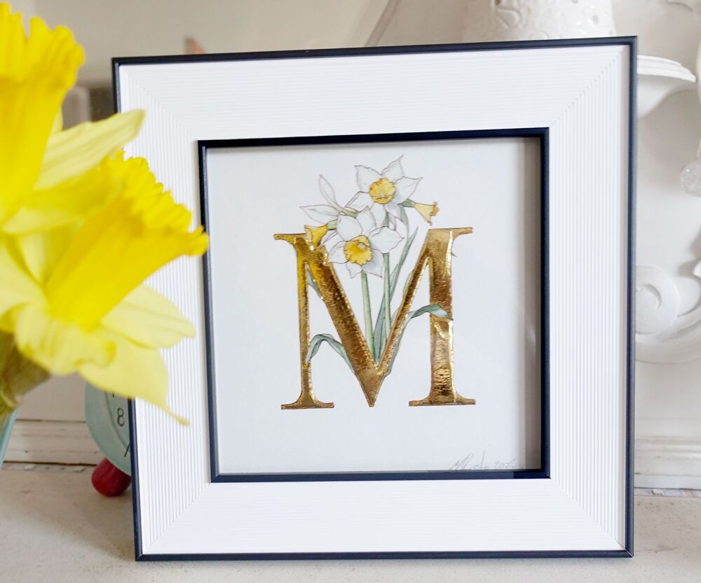 daffodils-M-gold-leaf-art-3
