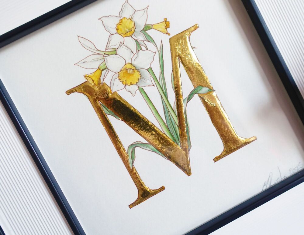 daffodils-M-gold-leaf-art-5