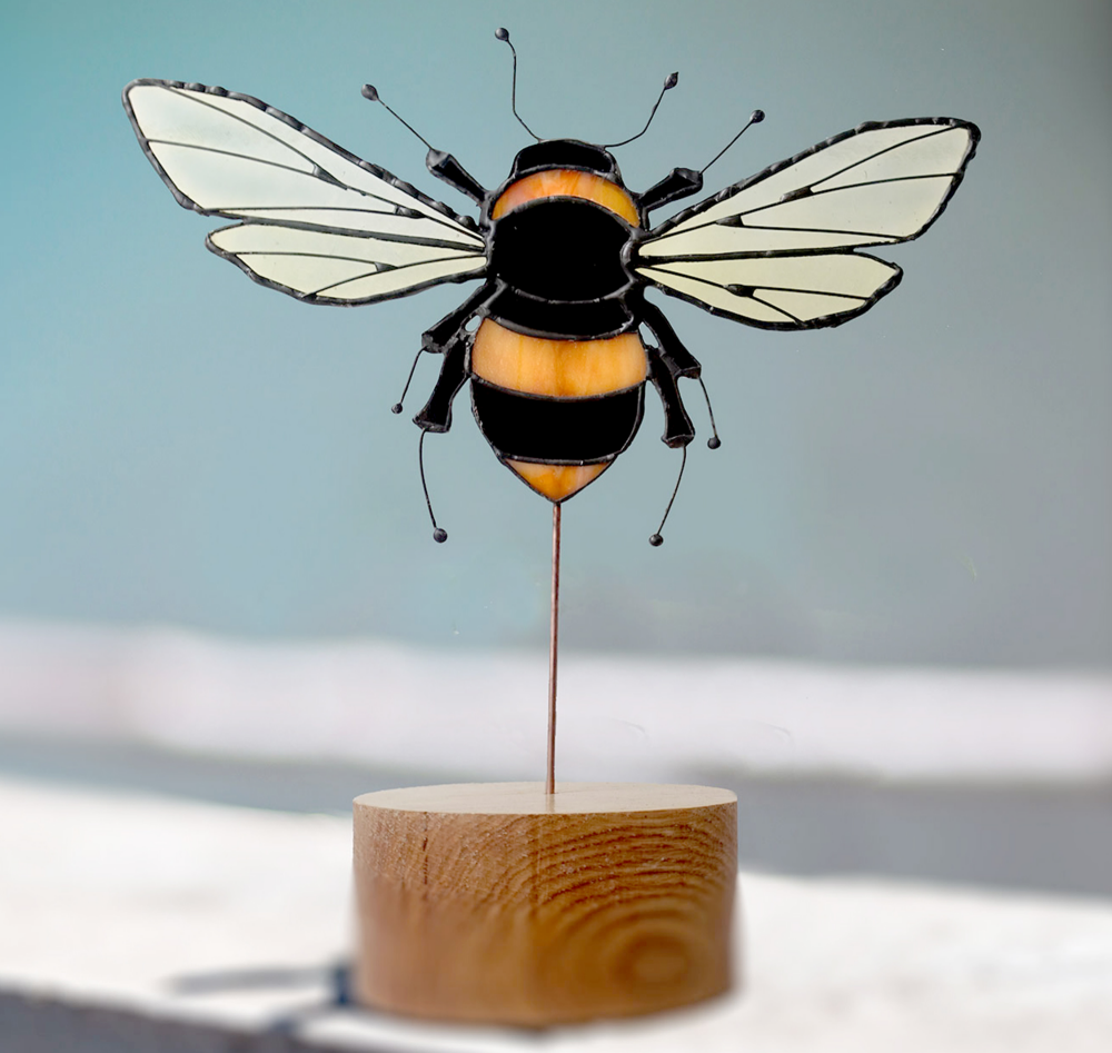 Queen Bee Glass Art Ornament