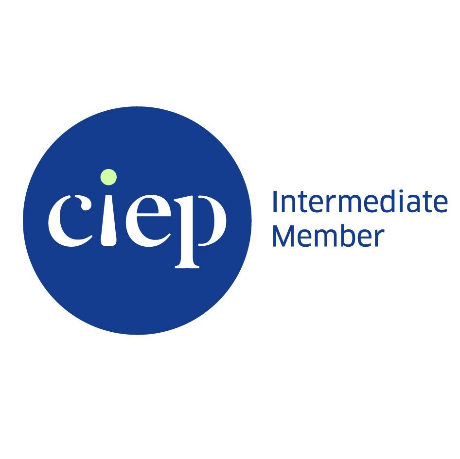 CIEP logo, dark blue and white. Intermediate member.