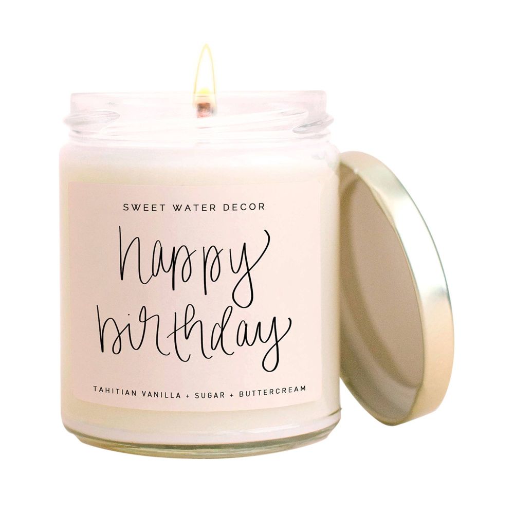 Sweet Water Decor - Happy Birthday Soy Wax Candle Gift