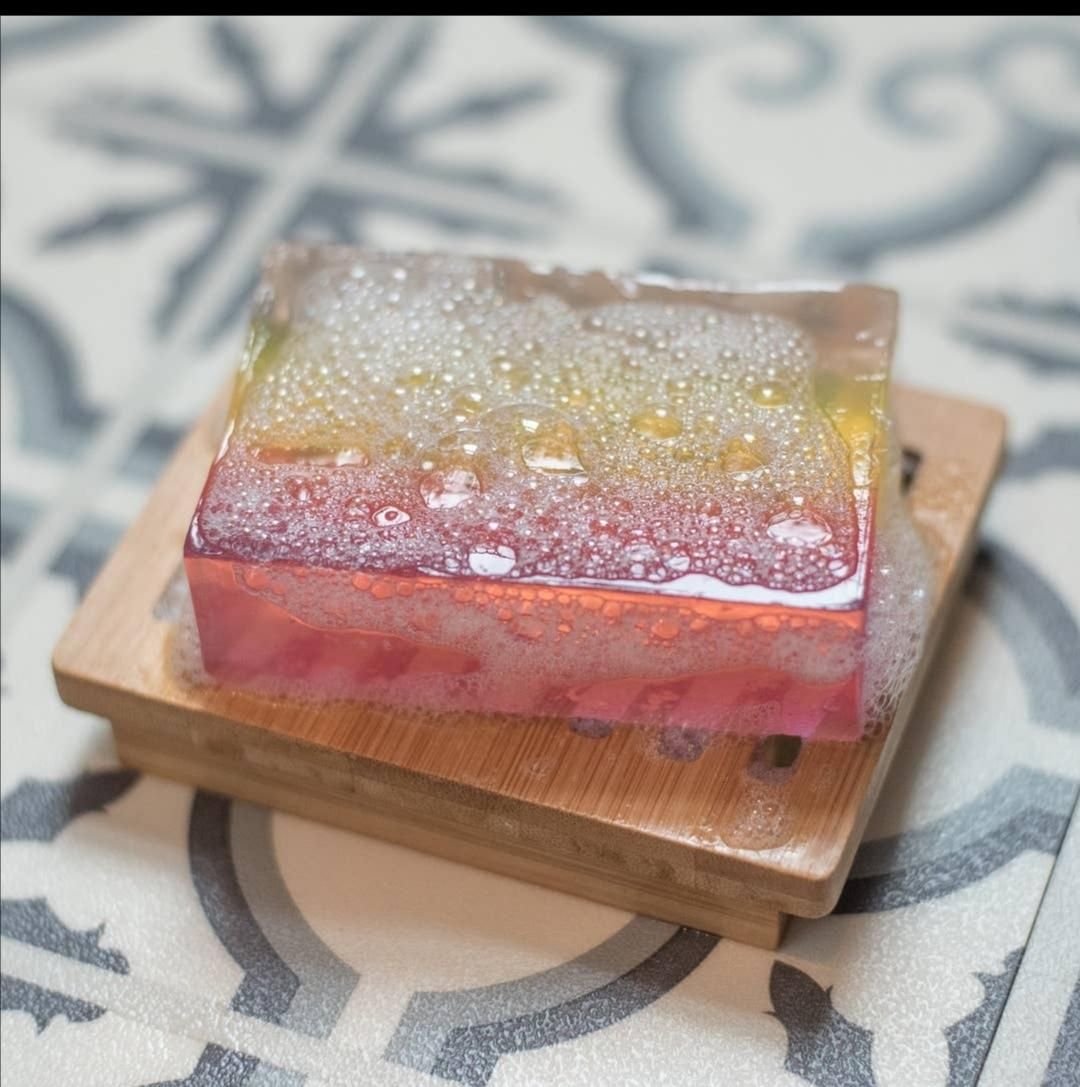 Rhubarb and Ginger Sliced Soap