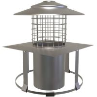 Square pot hanging cowl with bird mesh Premium range 5 or 6 Inch Stainless steel 