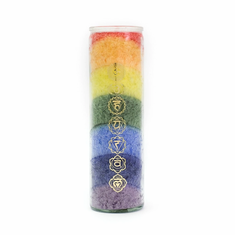 Chakra Candle with pure Essential Oils - Glass Jar