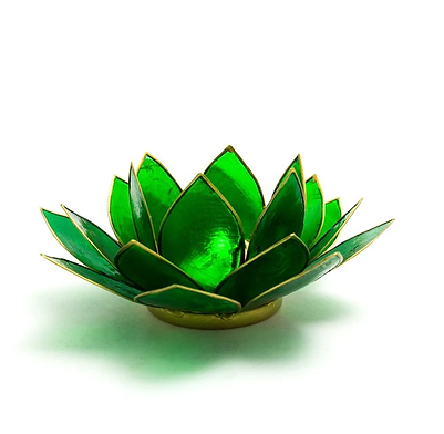 Lotus Candle Holder - Green