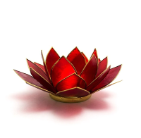 Lotus Candle Holder - Red