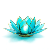 Lotus Candle Holder - Blue