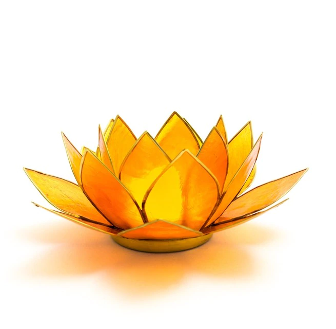 Lotus Candle Holder - Orange