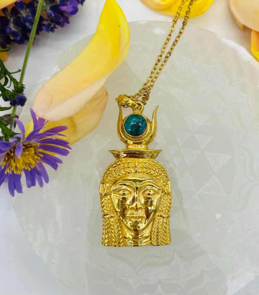 Gold plated Hathor Pendant